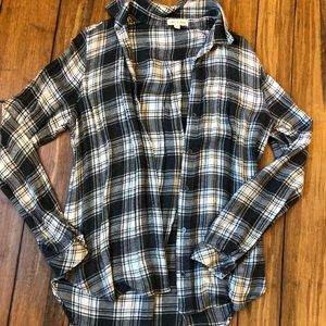 Gray and white Flannel